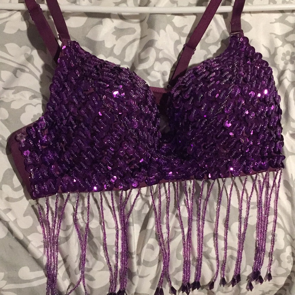 Sequin bra